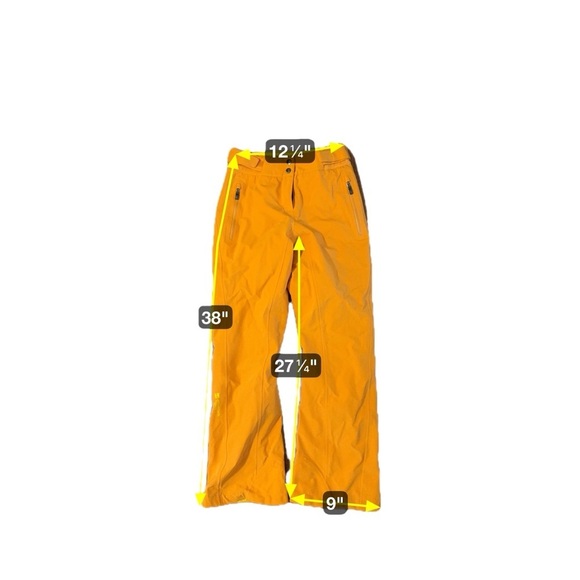 MOUNTAIN FORCE Women’s Ski Snow Pants Orange Adjustable Insulated Size 34 Small - Picture 4 of 14